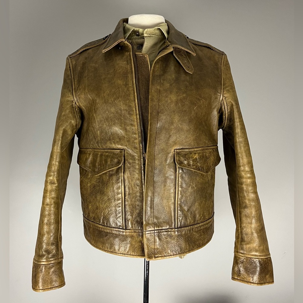 Ralph Lauren RRL Vintage inspired Cowhide Leather Jacket! Men’s Large